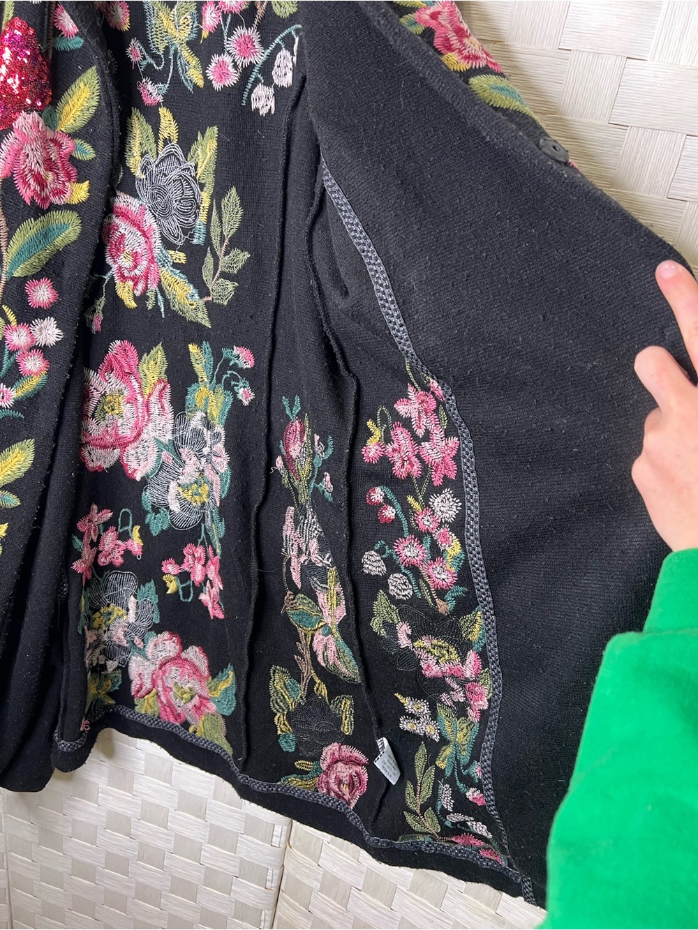 Johnny Was Biya Embroidered Floral Cardigan / Duster – Size Large - Picture 7 of 17